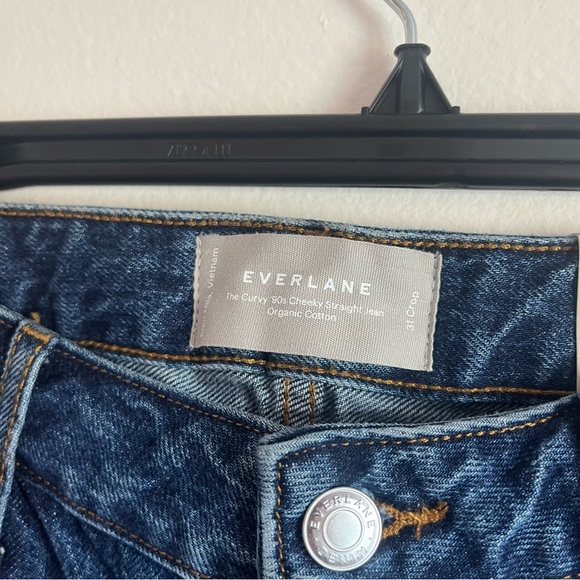 NWT Everlane Curvy '90s Cheeky Straight Jean Crop Size 31 in Deep Atlantic - Picture 9 of 12